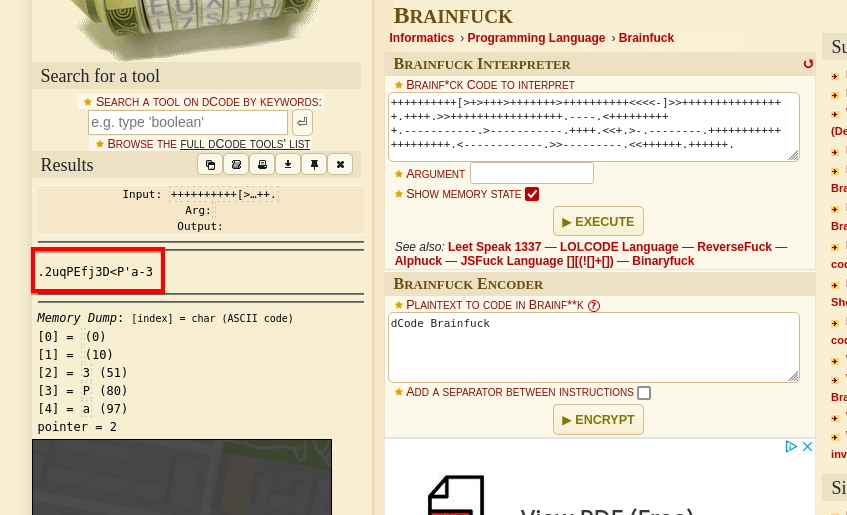 Brainfuck 2
